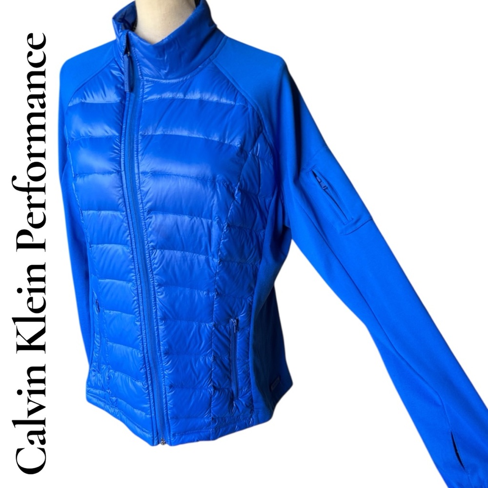 Calvin Klein Performance-Women’s XL down filled asymmetrical zip jacket. EUC! - Picture 1 of 16